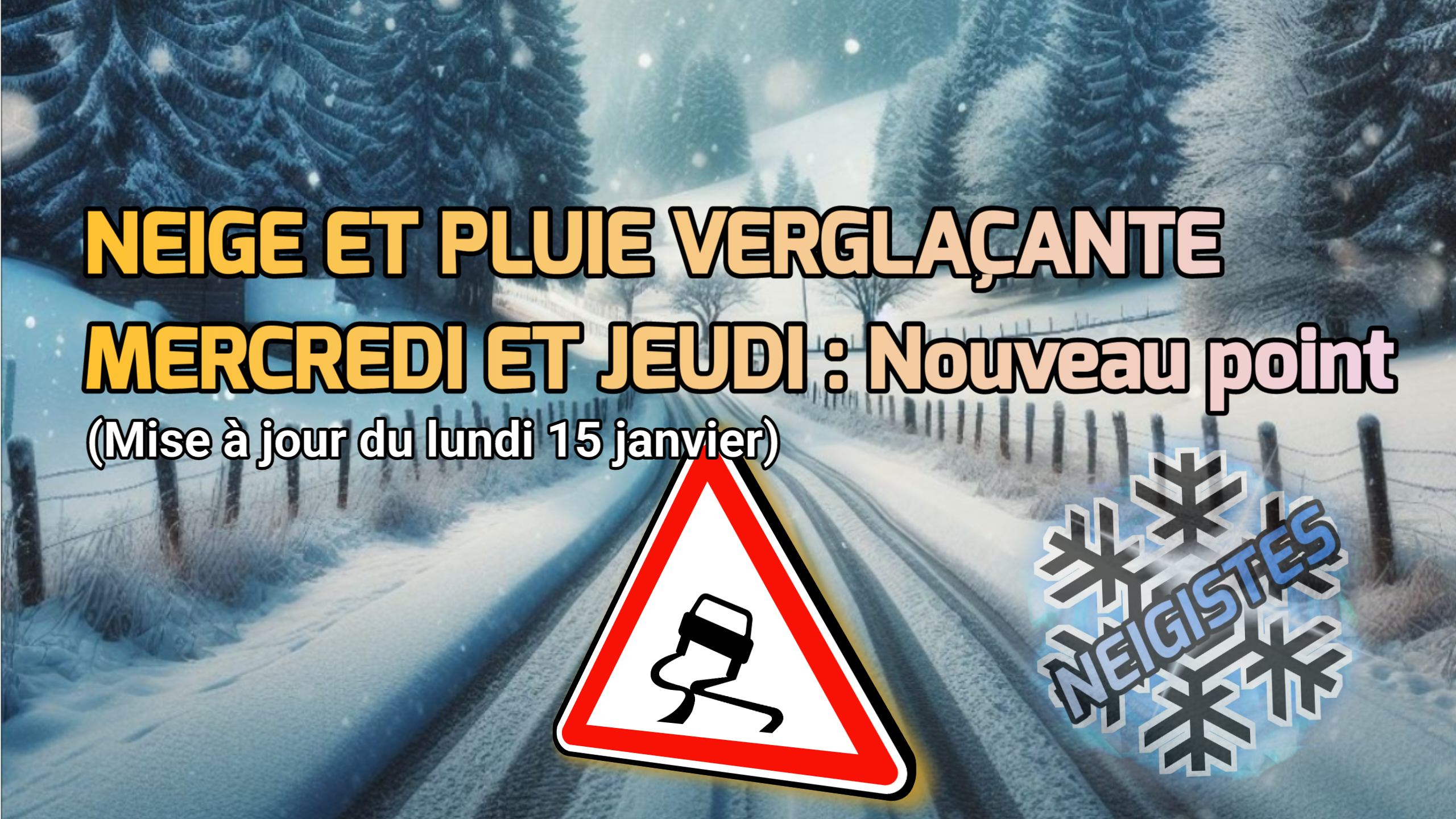 Mise à jour risque neige pluie verglaçante mercredi et jeudi 